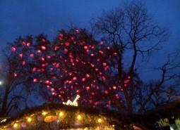 Vánoční výzdoba stromů - svítící srdce